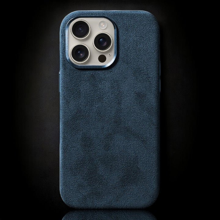 Alcantara iPhone Case - Deep Blue - Carbon Conceptz -