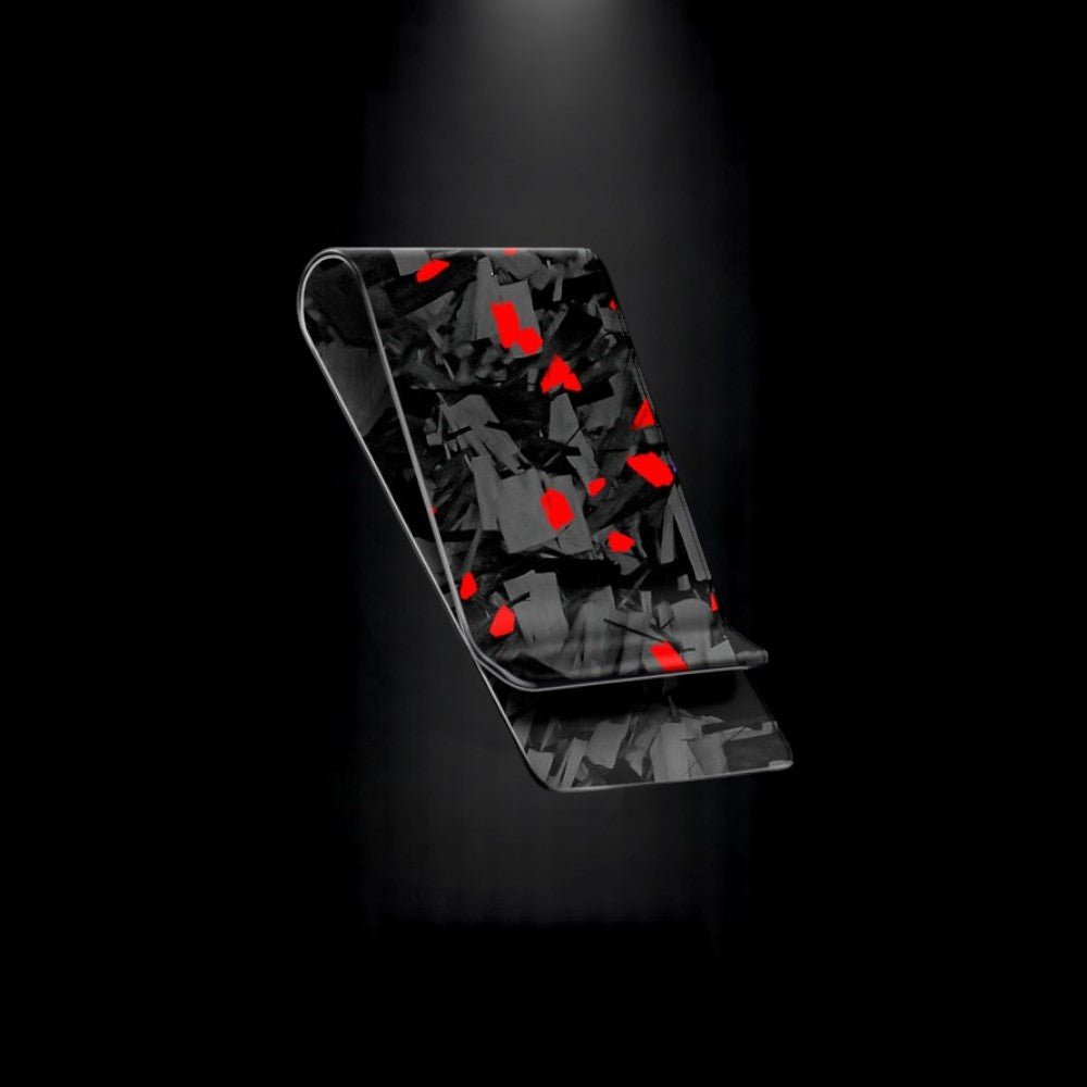 Cash Clip | Red Forged Carbon - Carbon Conceptz -