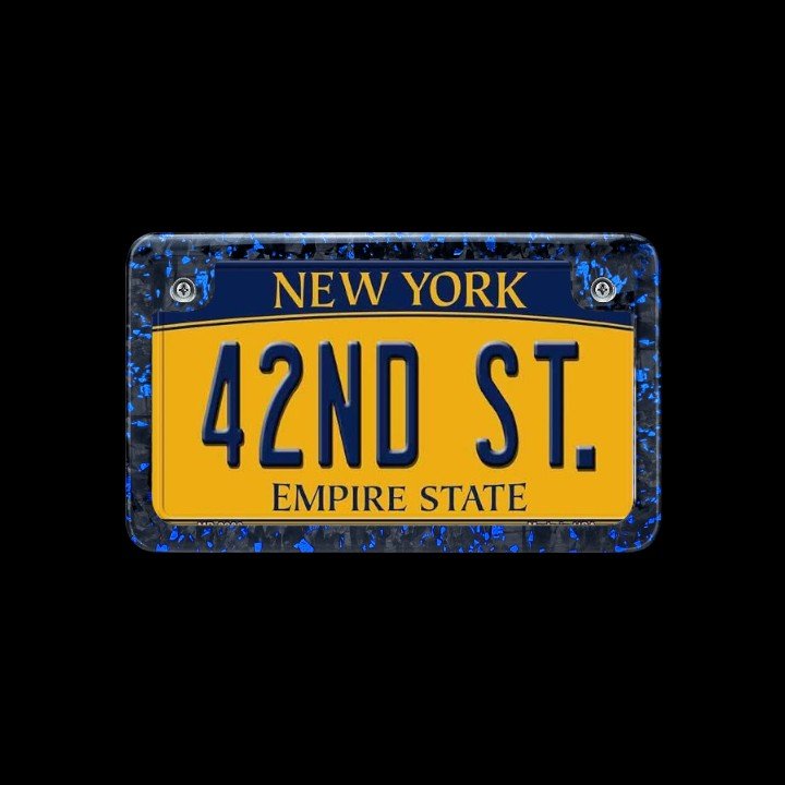 Forged Carbon Fiber Motorcycle License Plate Frame | Blue Forged - Carbon Conceptz -