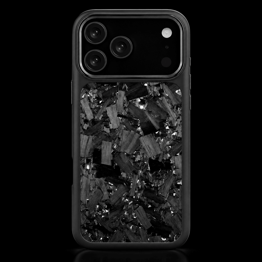 Fusion Bold Forged Carbon Fiber iPhone Case — Black / Silver