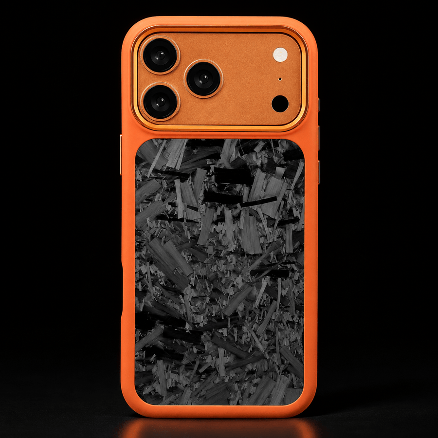 Fusion Bold Forged Carbon Fiber iPhone Case — Orange