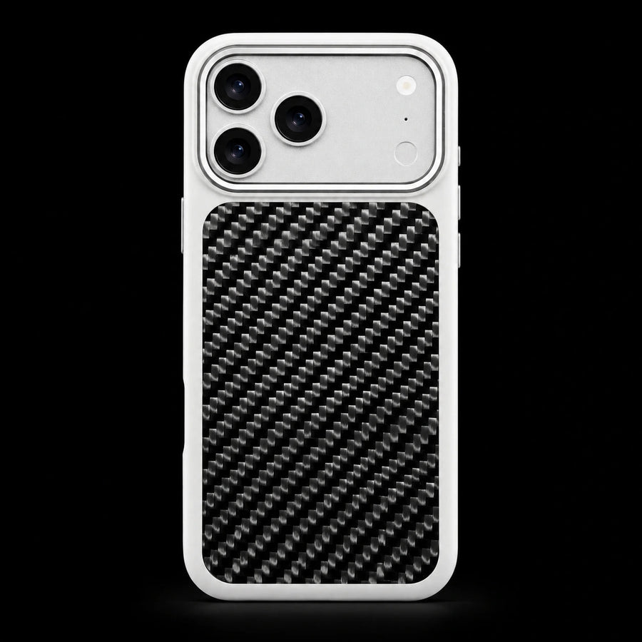 Fusion Classic Carbon Fiber iPhone Case — White