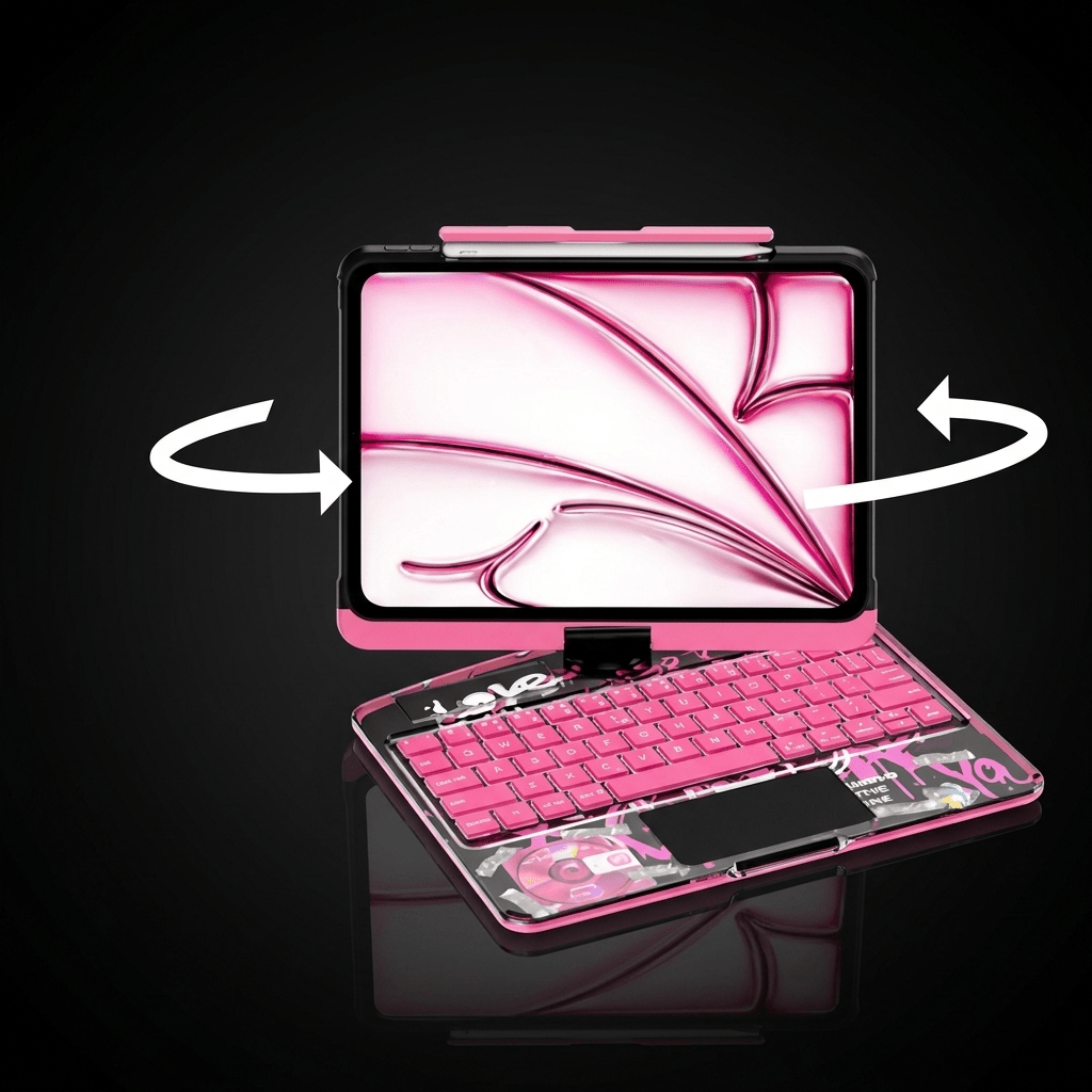 The Pivot™ iPad Keyboard Case — Ghost Pink - Carbon Conceptz - iPad Keyboard Case