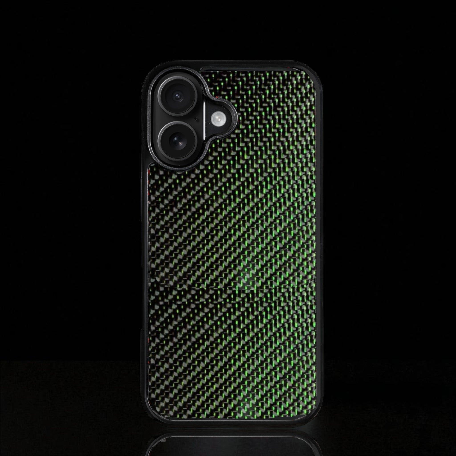 Green Classic Carbon Fiber iPhone Case