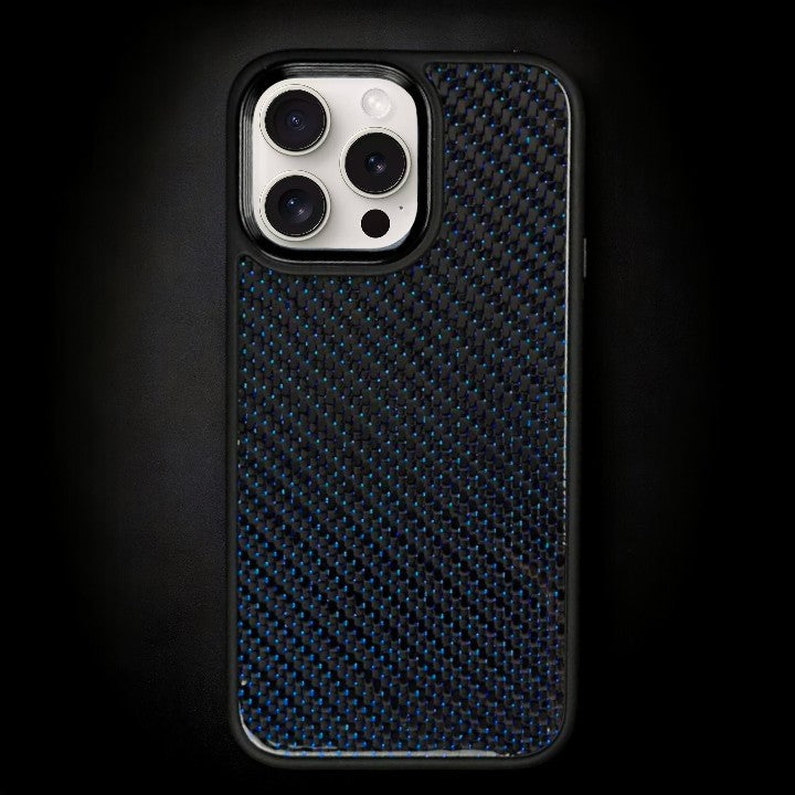 Blue Classic Carbon Fiber iPhone Case
