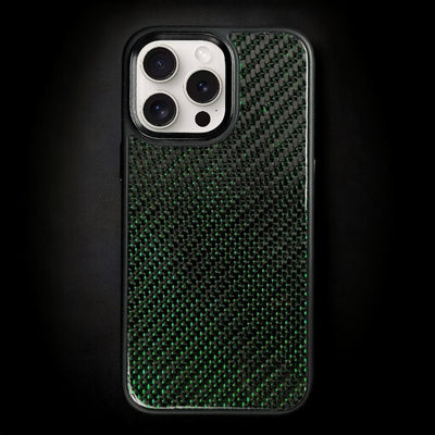 Green Classic Carbon Fiber iPhone Case