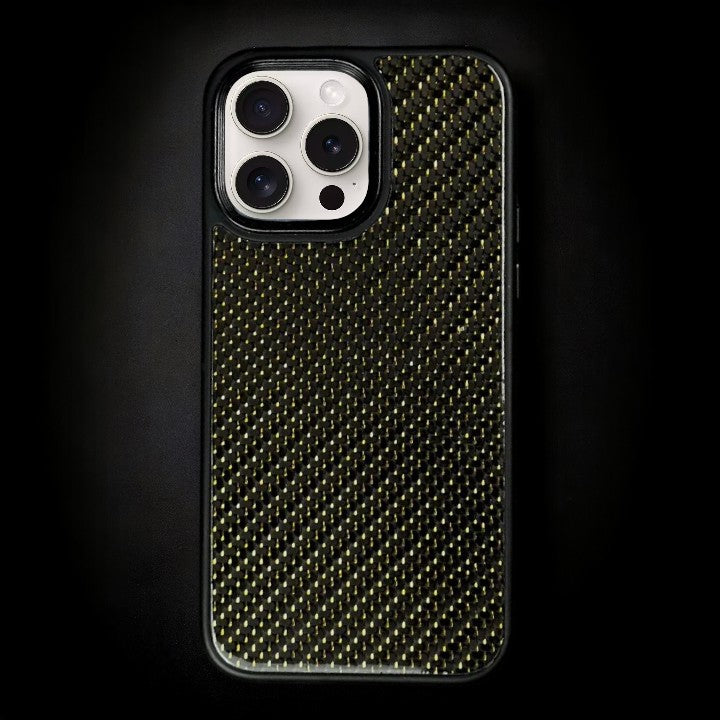 Gold Classic Carbon Fiber iPhone Case