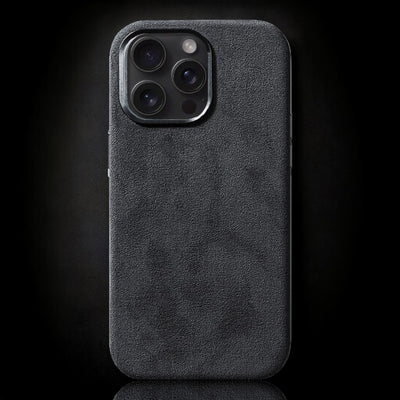 Alcantara iPhone Case - Cement Black