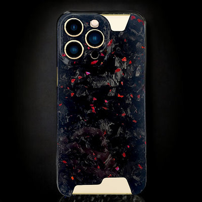 Skeletal Red Forged Carbon iPhone Case