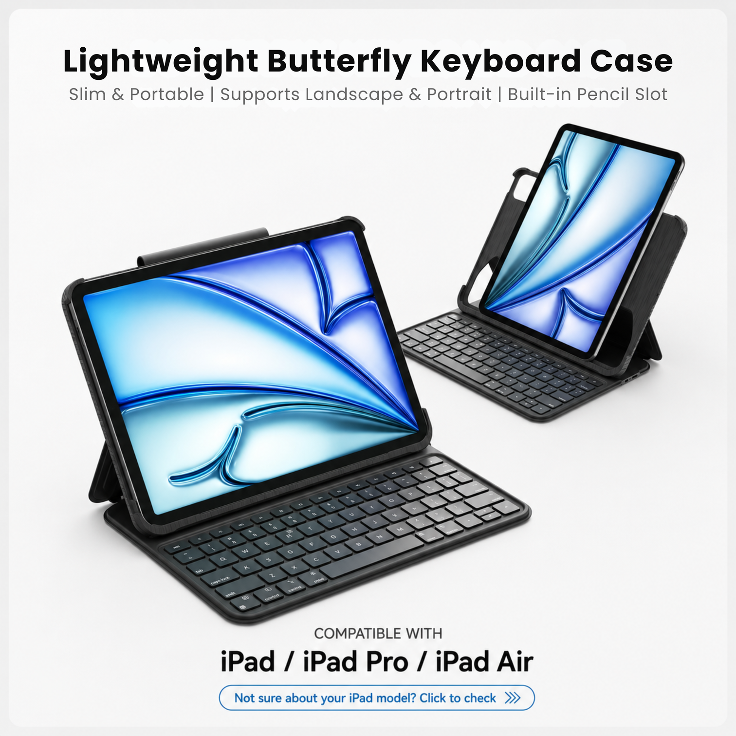 The Feather™ iPad Keyboard Case — Black