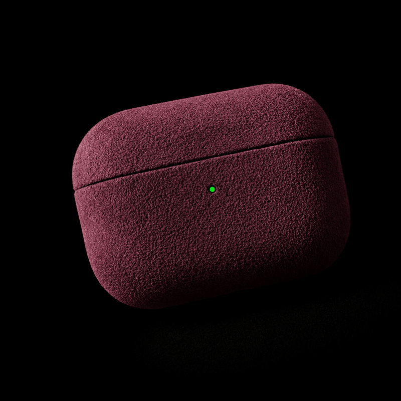Deep Red Alcantara AirPods Case