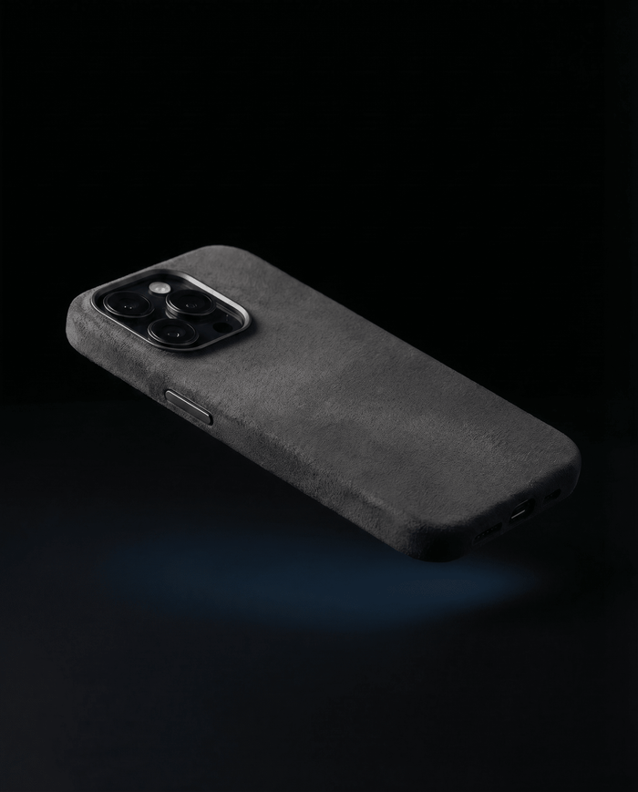 Alcantara iPhone Case Cement Black