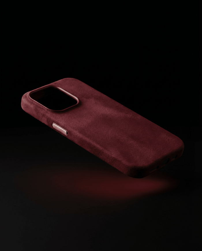 Alcantara iPhone Case Deep Red