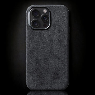 Alcantara iPhone Case - Cement Black - Carbon Conceptz - 