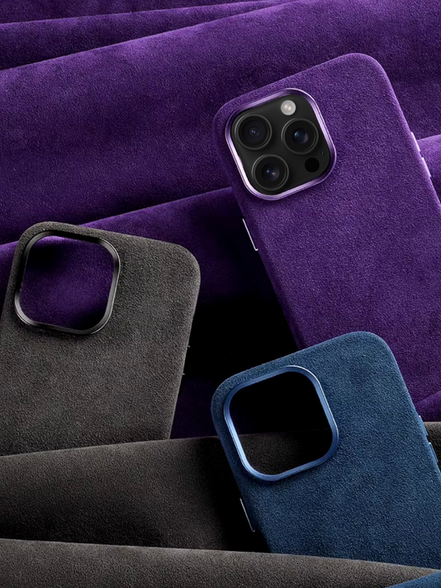 Alcantara iPhone Case - Deep Blue - Carbon Conceptz - 