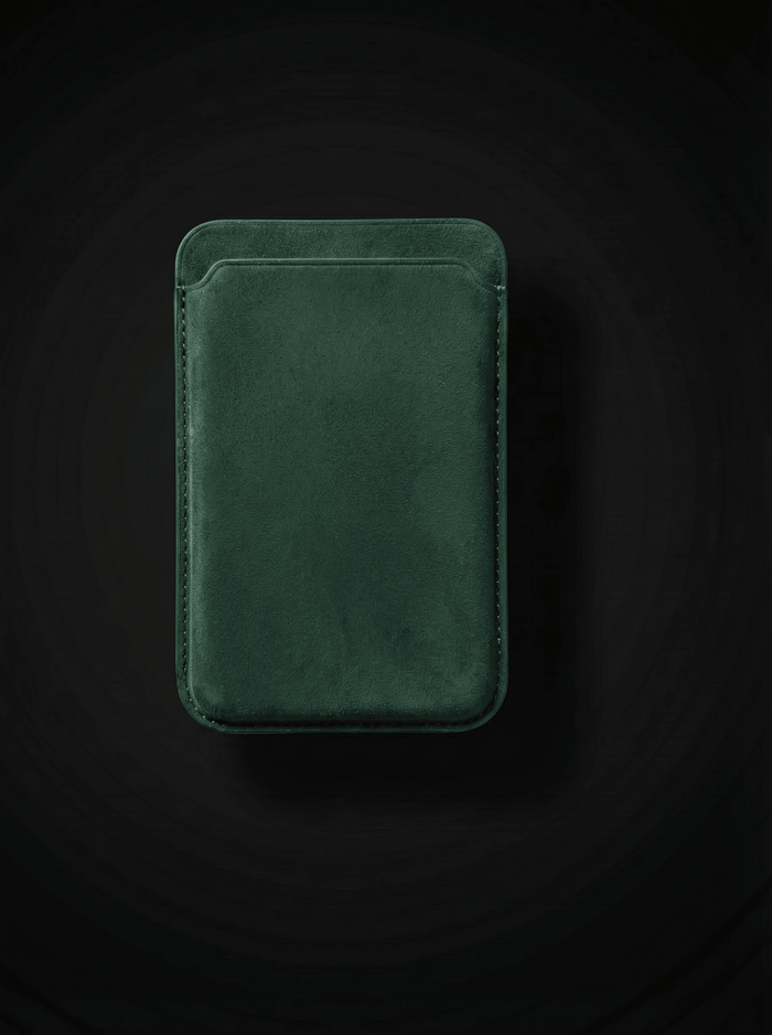 Alcantara MagSafe Wallet Midnight Green