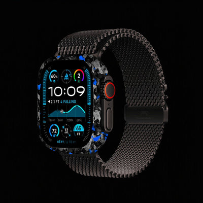 BOLD Forged Carbon Fiber Watch Case | Apple Watch | Blue - Carbon Conceptz - 