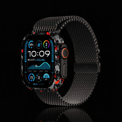 BOLD Forged Carbon Fiber Watch Case | Apple Watch | Red - Carbon Conceptz - 