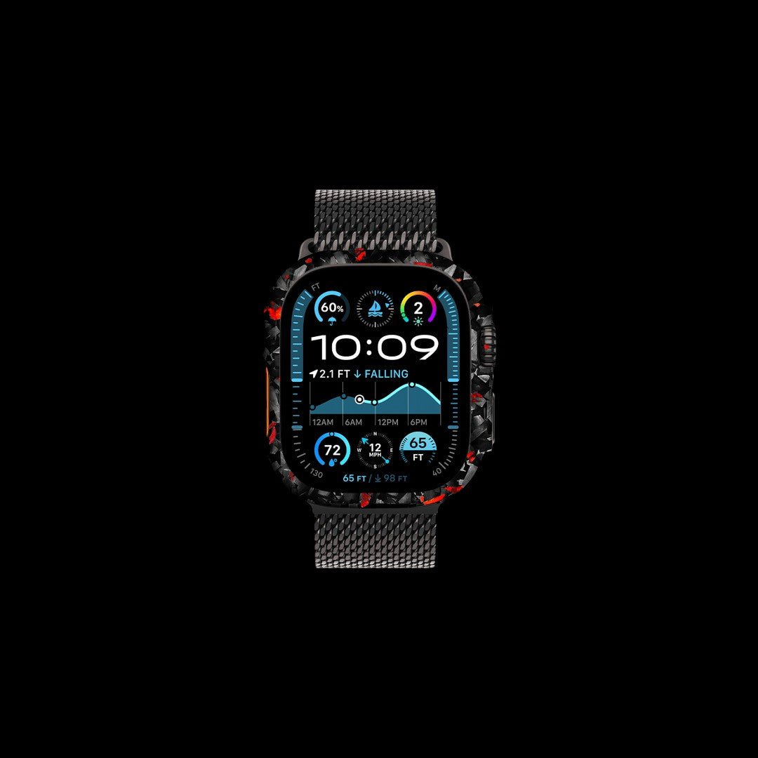 BOLD Forged Carbon Fiber Watch Case | Apple Watch | Red - Carbon Conceptz - 