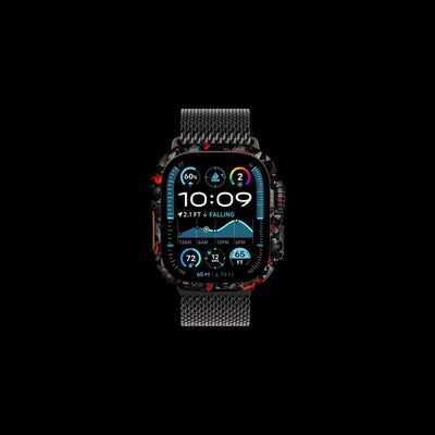 BOLD Forged Carbon Fiber Watch Case | Apple Watch | Red - Carbon Conceptz - 