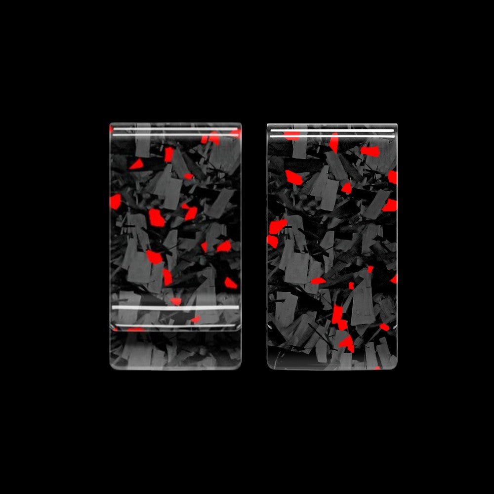 Cash Clip | Red Forged Carbon - Carbon Conceptz - 