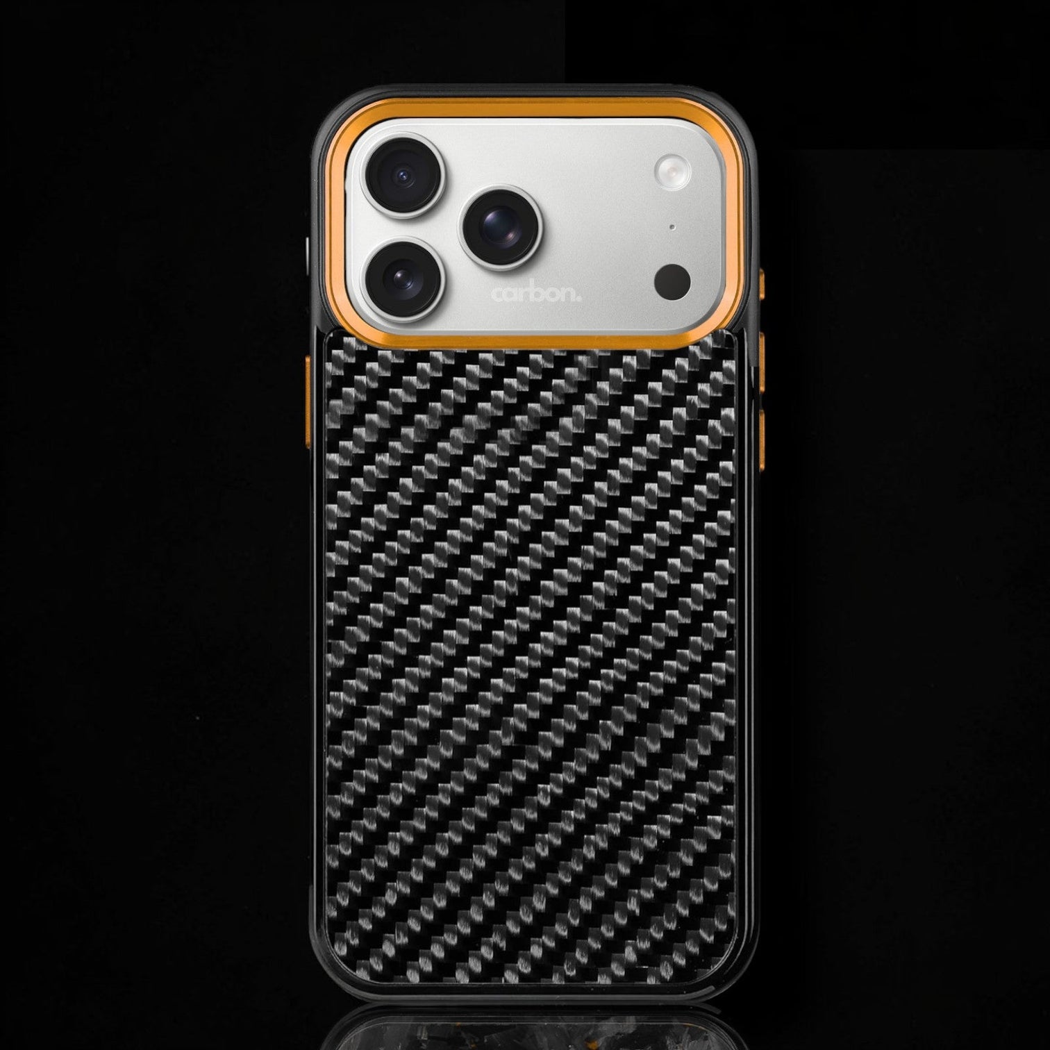Classic Carbon Fiber x Accent | Orange x Black | iPhone - Carbon Conceptz - Phone Holders & Mounts
