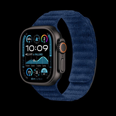 Deep Blue Alcantara Magnetic Watch Band | Apple Watch - Carbon Conceptz - 