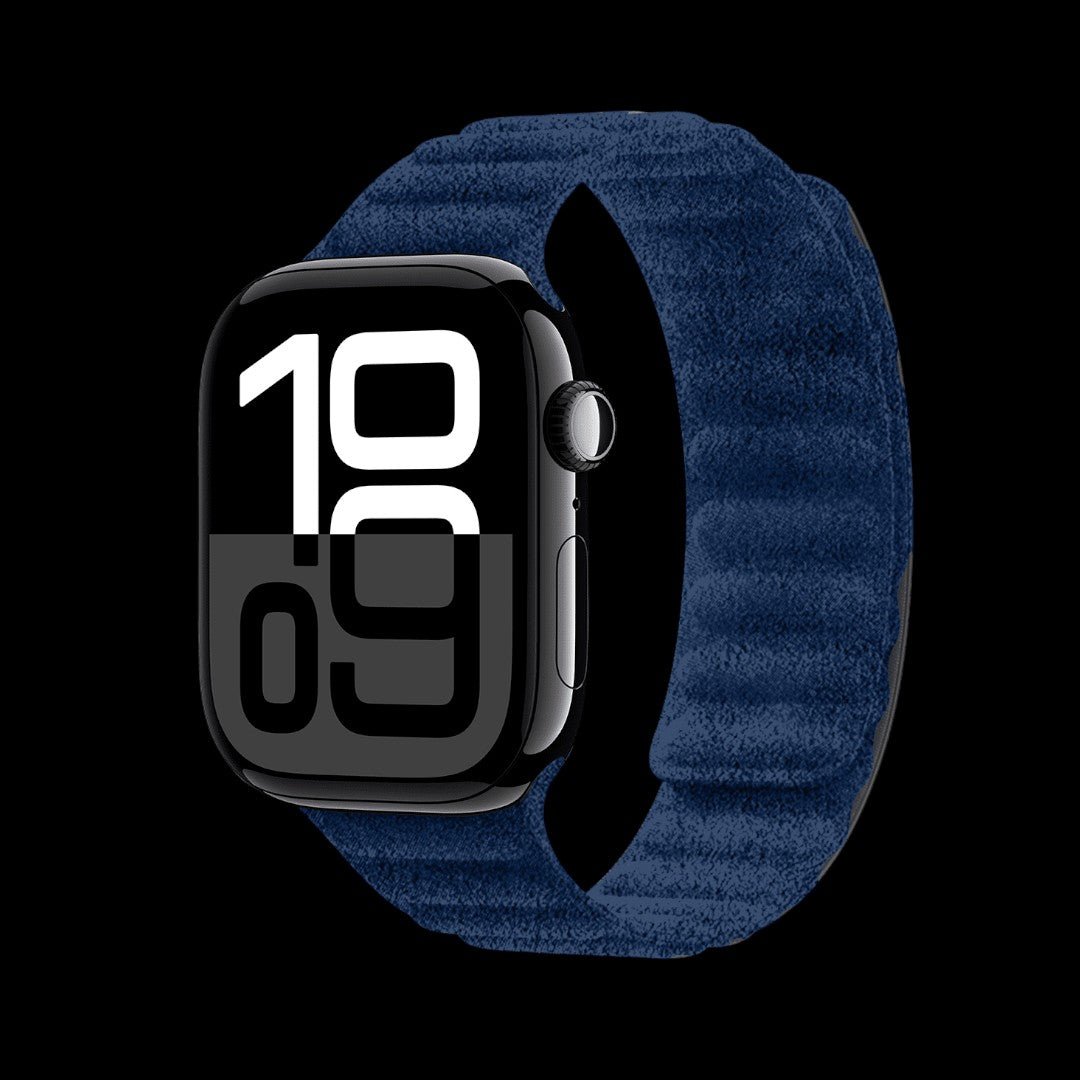 Deep Blue Alcantara Magnetic Watch Band | Apple Watch - Carbon Conceptz - 
