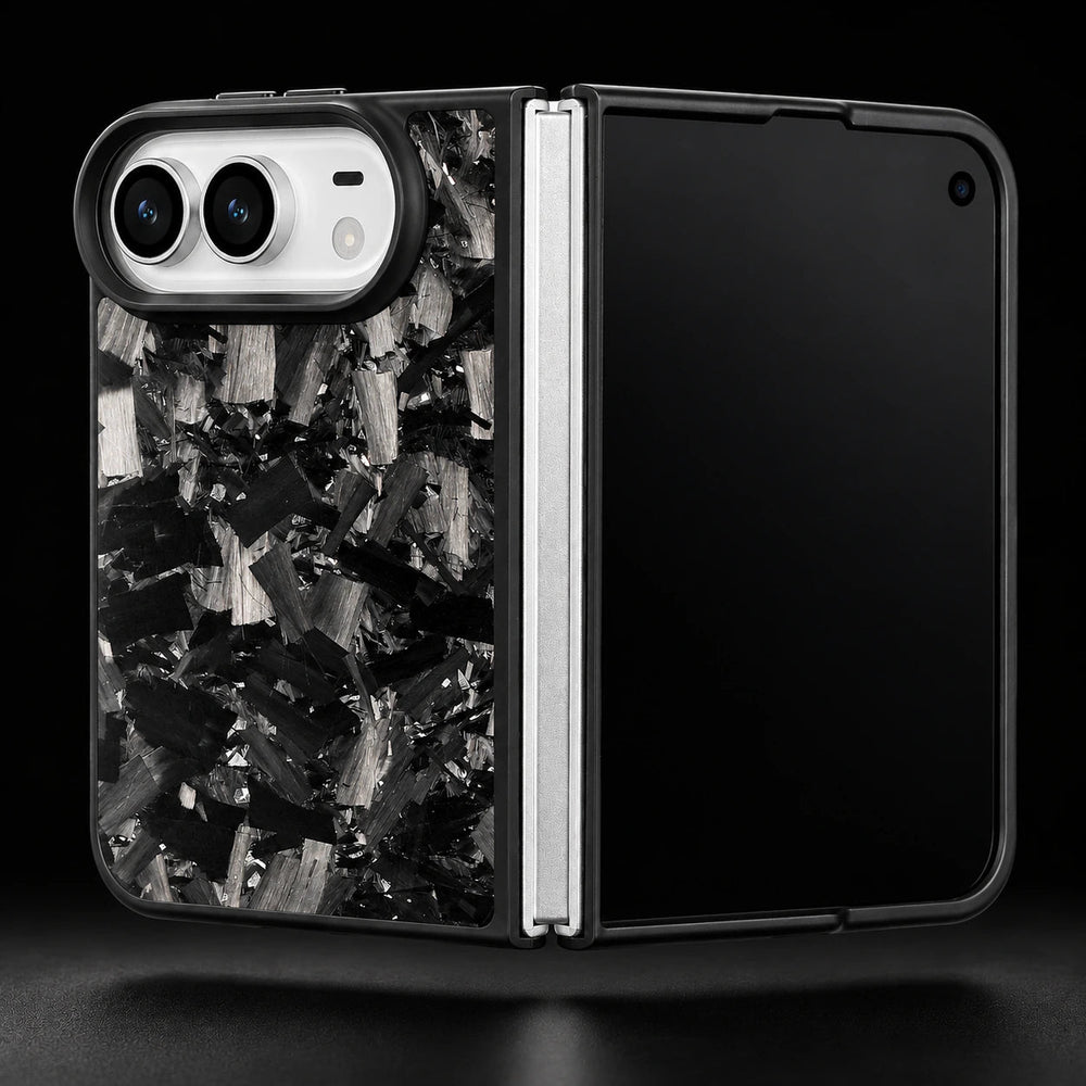 DUO Bold Forged Carbon Fiber iPhone Case — Silver