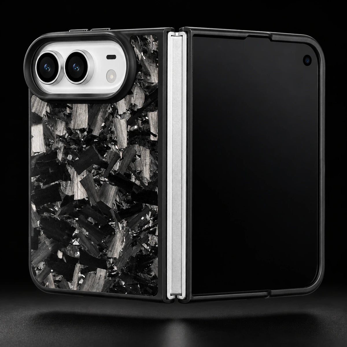 DUO Bold Forged Carbon Fiber iPhone Case — Silver - Carbon Conceptz - iPhone Case