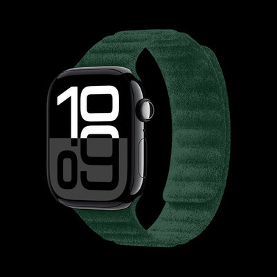 Emerald Green Alcantara Magnetic Watch Band | Apple Watch - Carbon Conceptz - 