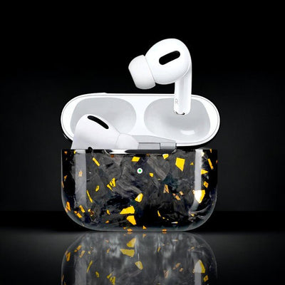 Forged Carbon Fiber AirPods Case | Gold - Carbon Conceptz - 