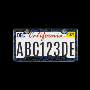 Forged Carbon Fiber License Plate - Blue Forged - Carbon Conceptz - 