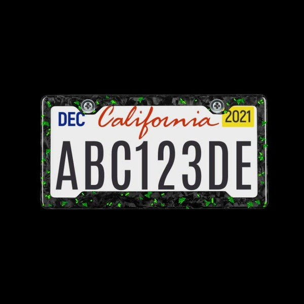 Forged Carbon Fiber License Plate - Green – Carbon Conceptz