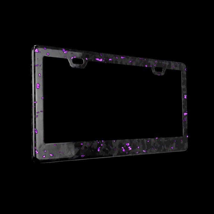 BLVD Forged Carbon Fiber License Plate Frame - Gloss Black, Fits USA/CANADA