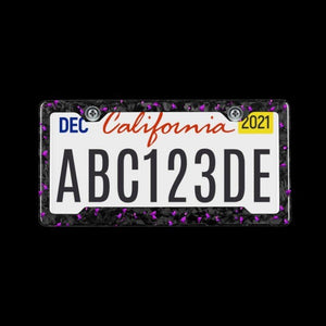 Forged Carbon Fiber License Plate - Purple Forged - Carbon Conceptz - 