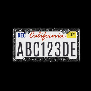 Forged Carbon Fiber License Plate - Silver Forged - Carbon Conceptz - 