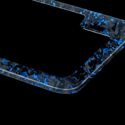 Forged Carbon Fiber Motorcycle License Plate Frame | Blue Forged - Carbon Conceptz - 