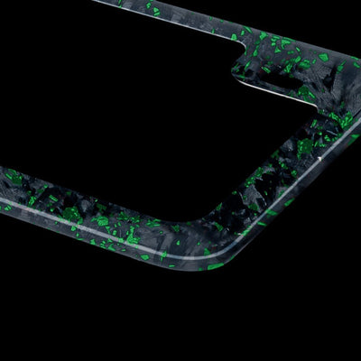 Forged Carbon Fiber Motorcycle License Plate Frame | Green Forged - Carbon Conceptz - 