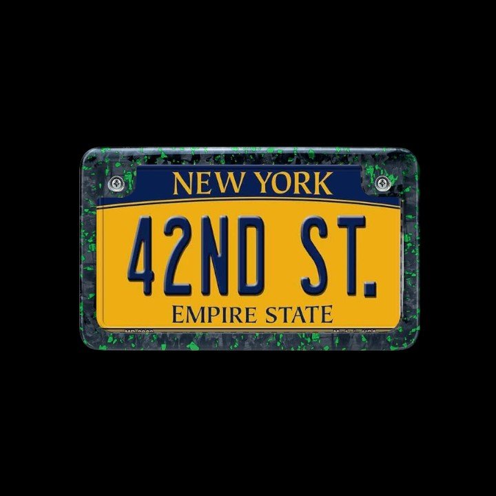 Forged Carbon Fiber Motorcycle License Plate Frame | Green Forged - Carbon Conceptz - 