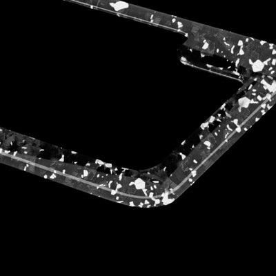 Forged Carbon Fiber Motorcycle License Plate Frame | White Forged - Carbon Conceptz - 