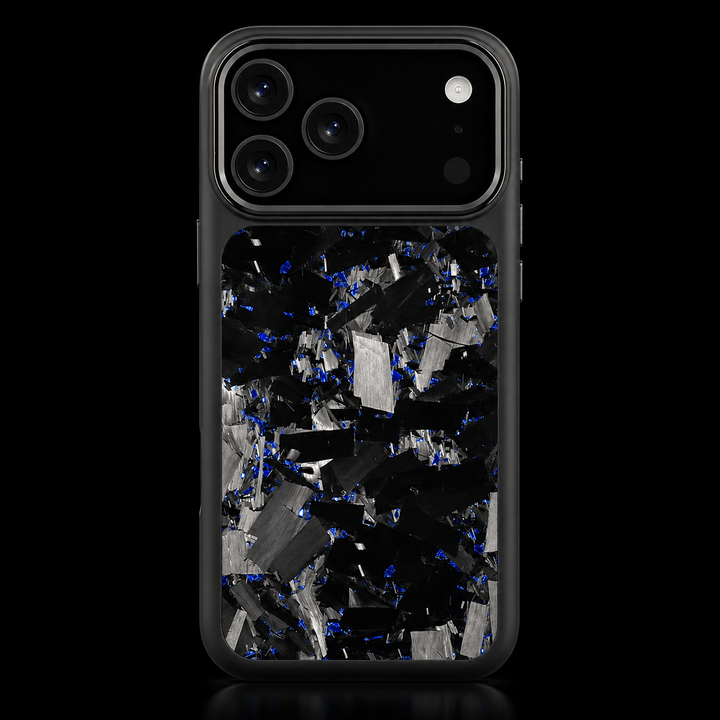 Fusion Bold Forged Carbon Fiber iPhone Case — Black / Blue - Carbon Conceptz - iPhone Case