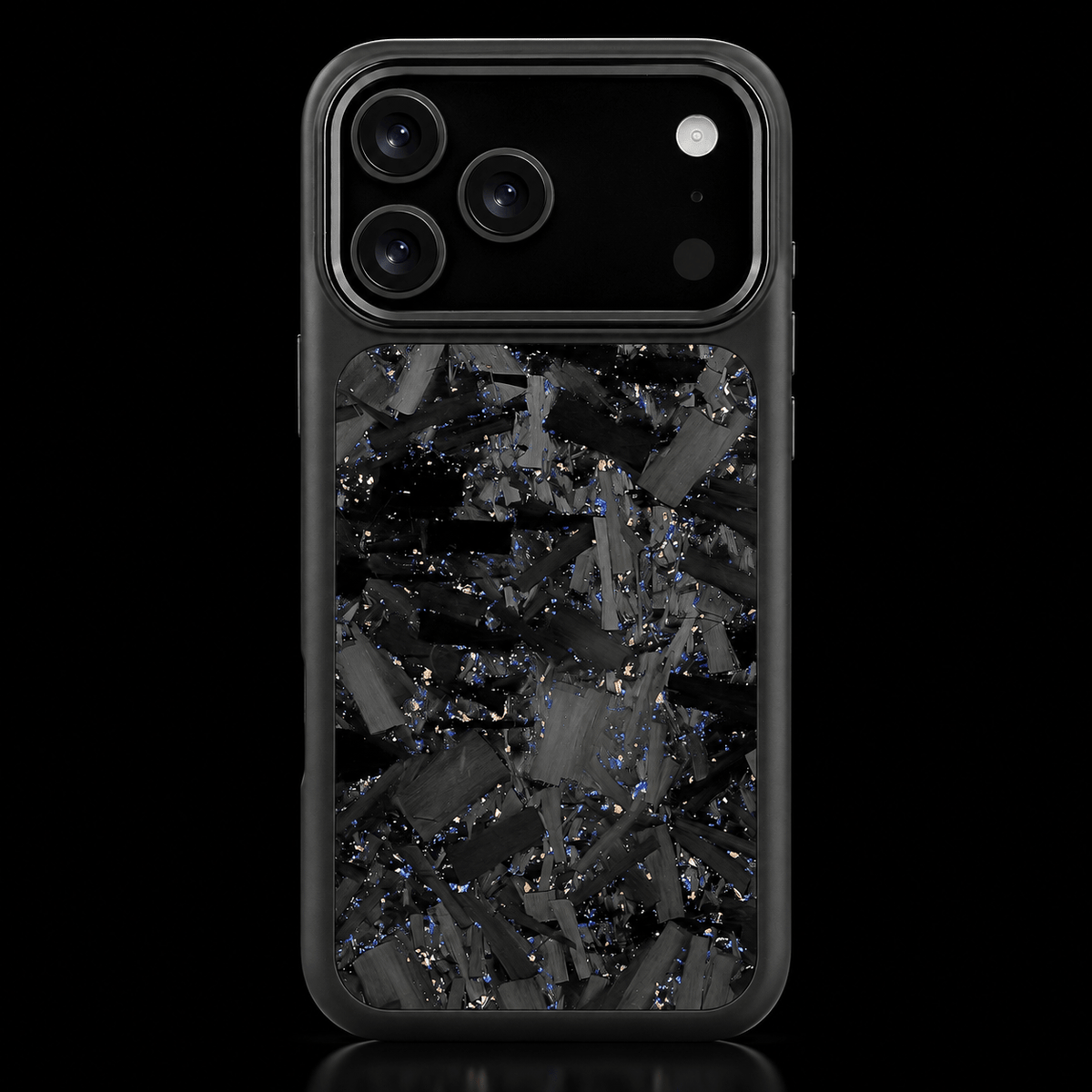 Fusion Bold Forged Carbon Fiber iPhone Case — Black / Blue & Gold - Carbon Conceptz - iPhone Case