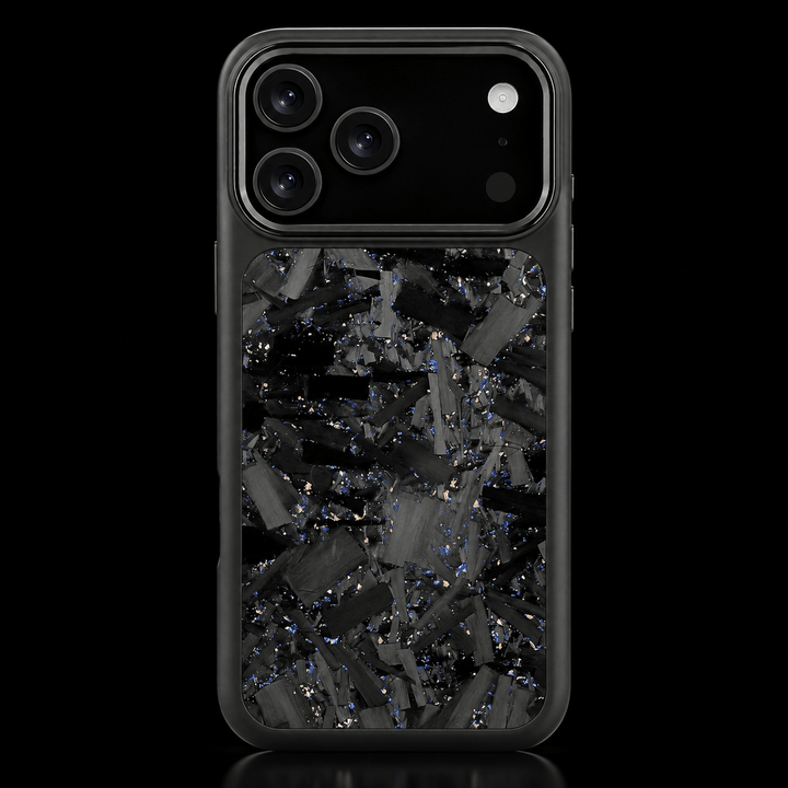 Fusion Bold Forged Carbon Fiber iPhone Case — Black / Blue & Gold - Carbon Conceptz - iPhone Case