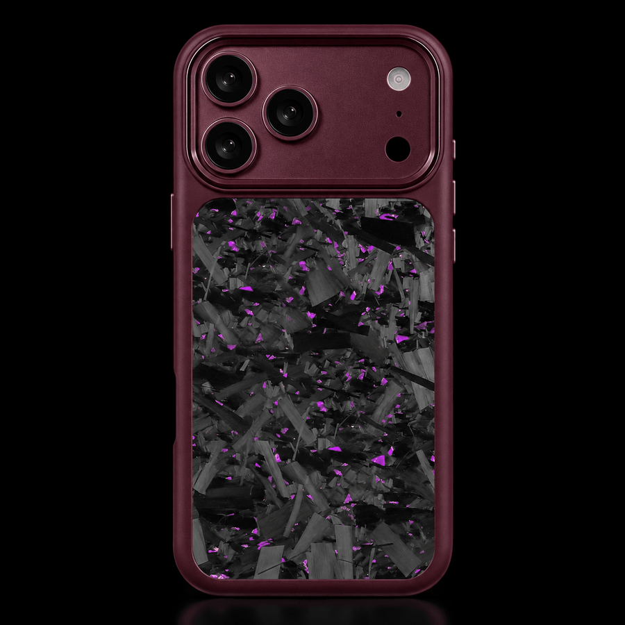 Fusion Bold Forged Carbon Fiber iPhone Case — Burgundy