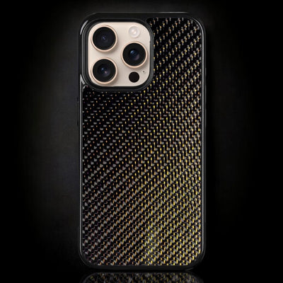 Gold Classic Carbon Fiber iPhone Case - Carbon Conceptz - 