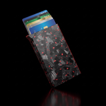 Forged Red — forged carbon pop-up cardholder