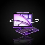 The Pivot iPad Keyboard Case Ghost Purple — 360 degree swivel rotation
