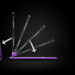 The Pivot Ghost Purple — adjustable stand angles