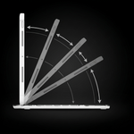 The Pivot Ghost White — adjustable stand angles